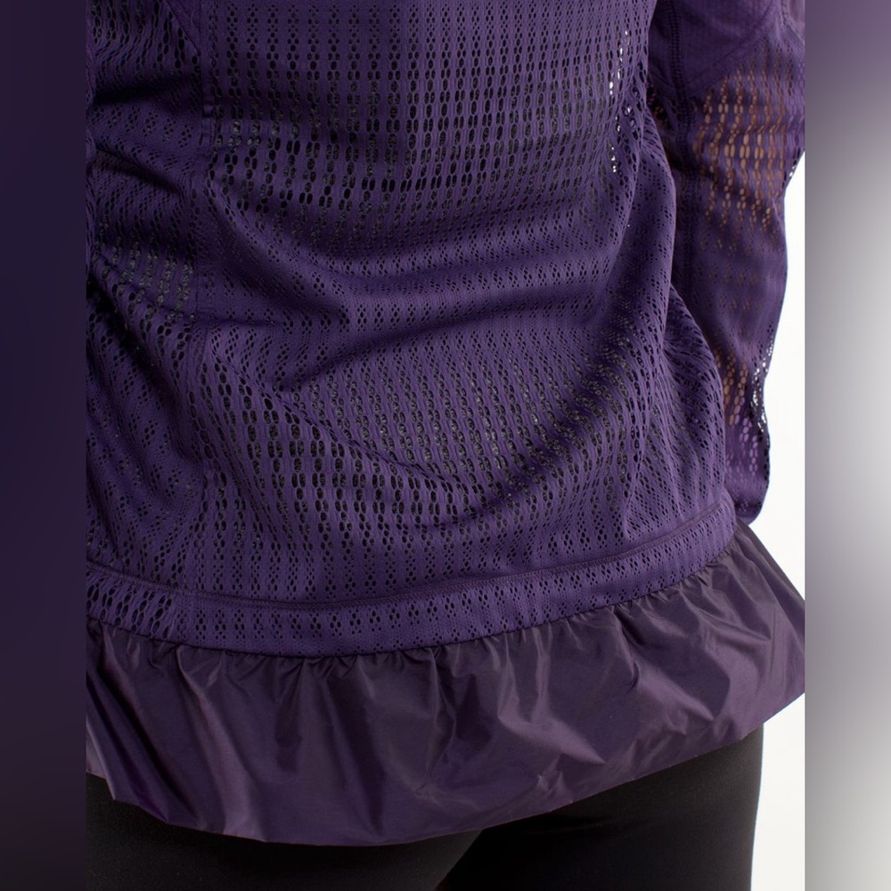 Lululemon Run: Wild Jacket Concord Grape Purple Nothin’ To Hide Mesh Wind Light - Picture 2 of 16